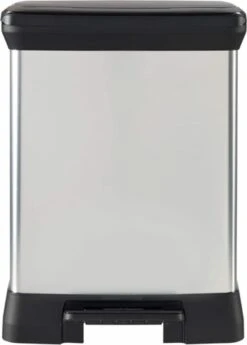 Curver Decobin Duo Prullenbak Afvalscheider - 10L + 18L - Metallic -Mepal shop 860x1200 3