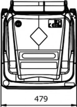 Merkloos Kliko Kunststof Afval Rolcontainer Mini Container - 120 L - Blauw -Mepal shop 867x1200 7