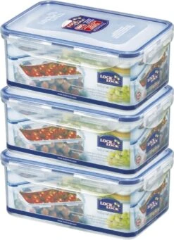 Lock&Lock Vershoudbakjes Set Met Deksel - Bewaardoos Kaas - Kaasdoos - Set Van 3 Stuks - 1,4 Liter - Met Vochtrooster - Transparant -Mepal shop 870x1200