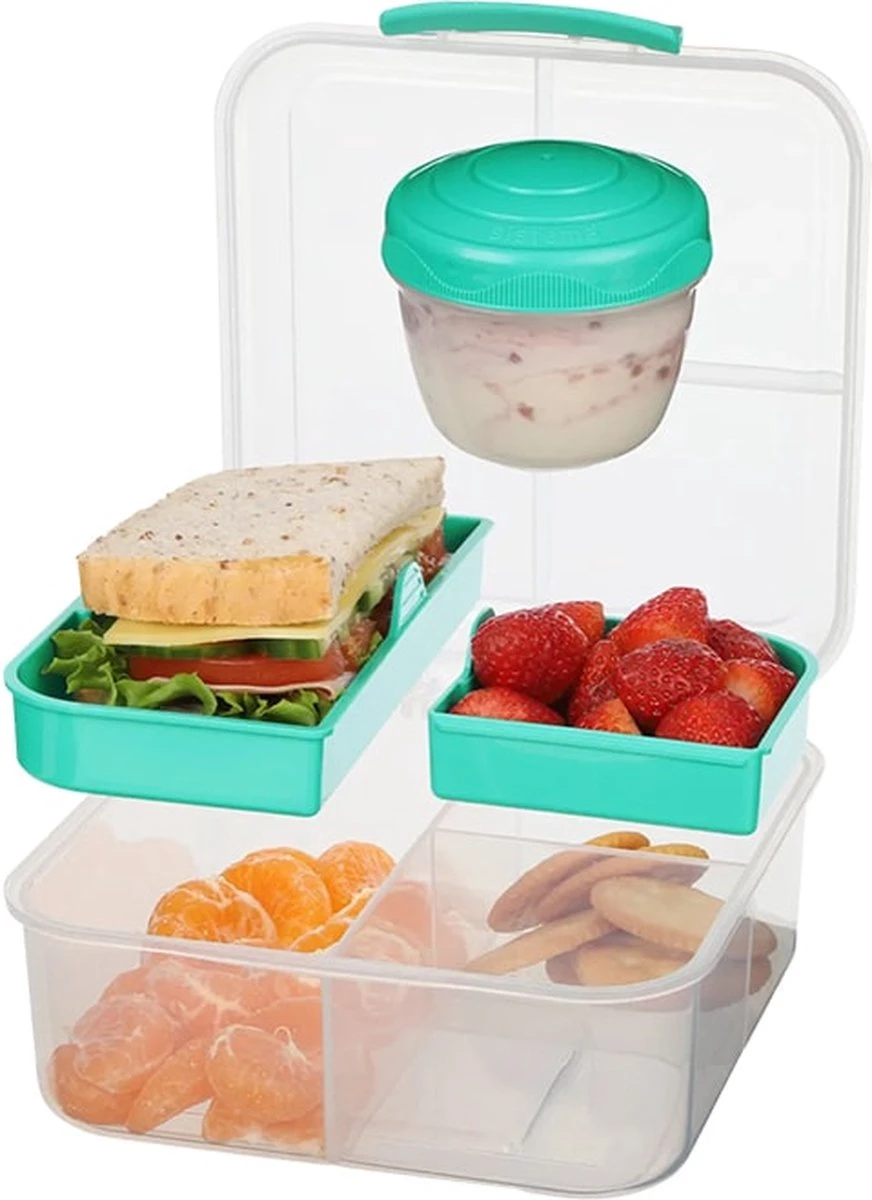 Sistema To Go Bento Cube Lunchbox Limegroen 5 Sistema To Go Bento Cube Lunchbox Limegroen - Afbeelding 3