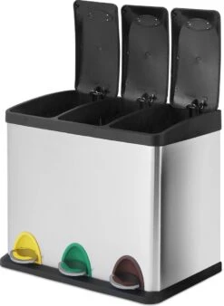 Jago - Afvalbak - 24 Liter Met 3 Vakken Voor In De Keuken - RVS Met Binnenemmer - Handvat - Deksel - Afvalscheidingssysteem - Pedaalemmer (24 Liter (3 X 8L) - Prullenbak - Vuilnisbak - Vuilnisemmer 23 Jago - Afvalbak - 24 Liter Met 3 Vakken Voor In De Keuken - RVS Met Binnenemmer - Handvat - Deksel - Afvalscheidingssysteem - Pedaalemmer (24 Liter (3 X 8L) - Prullenbak - Vuilnisbak - Vuilnisemmer -Mepal shop 878x1200 1