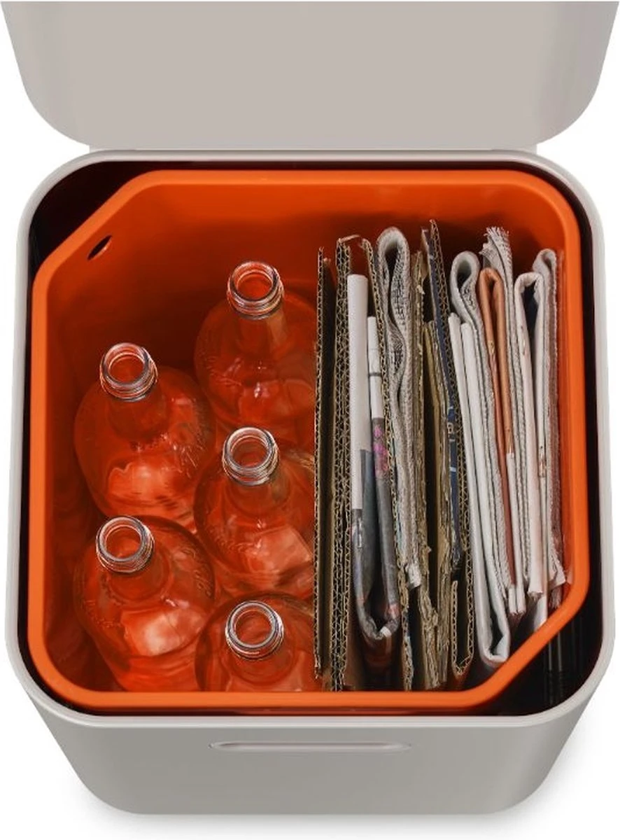 Joseph Joseph Intelligent Waste Prullenbak Totem 2.0 Compact Recycler - 40 L - Stone 4 Joseph Joseph Intelligent Waste Prullenbak Totem 2.0 Compact Recycler - 40 L - Stone - Afbeelding 2