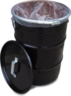 BinBin Handle Vuil Industriële Prullenbak Afvalscheiding 60 Liter Olievat Met Handvat Deksel -Mepal shop 891x1200 1