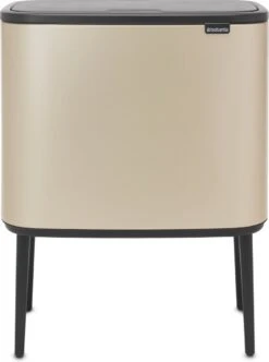 Brabantia Afvalemmer Bo Touch Bin Champagnekleur, 11 + 23 L