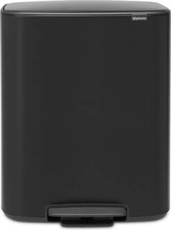 Brabantia Bo Prullenbak - 60 L - Met 80 Vuilniszakken - Matt Black -Mepal shop 896x1200 2
