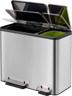 EKO EcoCasa Recycle Prullenbak - 30 + 15 L - Mat RVS -Mepal shop 897x1200 11