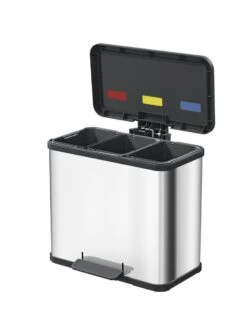 Hailo Öko Trio Plus Prullenbak - 3 X 9L - Zilver -Mepal shop 899x1200 24
