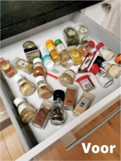 Merkloos Kruidenrek Lade - Kruiden Organizer - Kruidenrek Uitschuifbaar - Lade Organizer - Kruiden Opbergen Lade - Kruidenrekje Schuif - Min. 20x42 Max. 40x42 -Mepal shop 899x1200 46