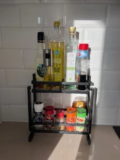 Merkloos Inklapbaar Kruidenrek - 2-laags Keukenrek - Aanrecht Organizer - Kruiden Etàgere - Staand Keukenrek -Mepal shop 899x1200 54