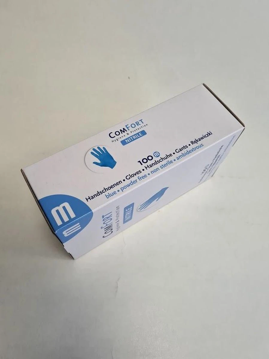 Merkloos Comfort Nitril Wegwerp Handschoenen - Poedervrij - Blauw - Maat M - 100 Stuks 3 Merkloos Comfort Nitril Wegwerp Handschoenen - Poedervrij - Blauw - Maat M - 100 Stuks