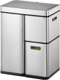 EKO Mirage Plus Sensor Afvalscheider Prullenbak - 30 + 15 + 15 L - Mat RVS -Mepal shop 908x1200 12