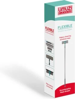 Umuzi Cleaning Raamwisser Met Telescoopsteel - Flexibele Raamreiniger, Telescopische Ruitenwisser - Uitschuifbare Ramenwisser - Multifunctioneel - 25,5 X 160 Cm -Mepal shop 910x1200