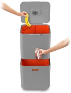 Joseph Joseph Intelligent Waste Prullenbak Totem Max - 60 L - Grijs -Mepal shop 911x1200 2