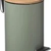 Pedaalemmer 3 Liter Met Bamboe Deksel –ª Kaki Groen / Bamboe –ª Vuilnisbak –ª Afvalbak –ª Softclose –ª Stijlvol & Compact Voor In De Badkamer - Toilet - Kantoor - Slaapkamer -Mepal shop 914x1200 3