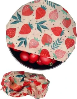 Bijenwas Wraps (Bijenwas Doek) - "rode Aardbei" Set Van 3 - 1S, 1M, 1L - Beeswax Wraps - Herbruikbaar Boterhamzakje - Bee Wrap - Beewax - Bijenwasdoek - Zero Waste - Duurzaam Cadeau -Mepal shop 930x1200 5