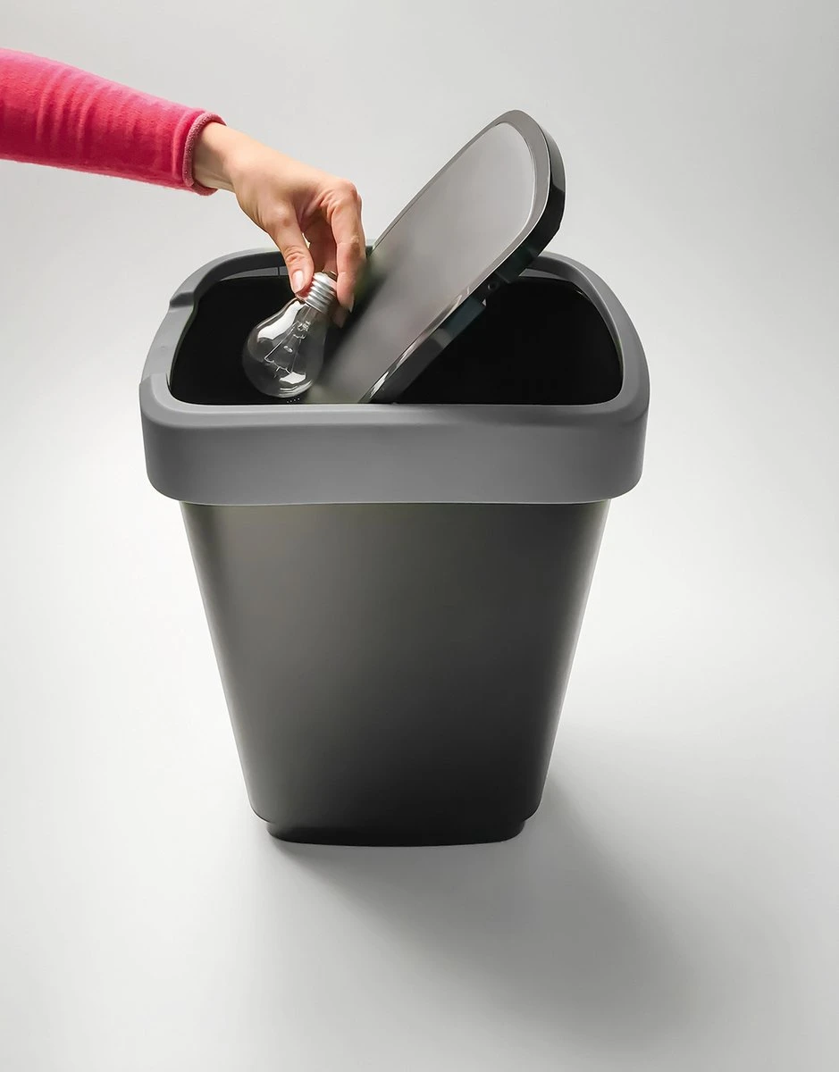 Rotho Twist Afvalbak - 25L - 47cm - Antraciet 12 Rotho Twist Afvalbak - 25L - 47cm - Antraciet - Afbeelding 10