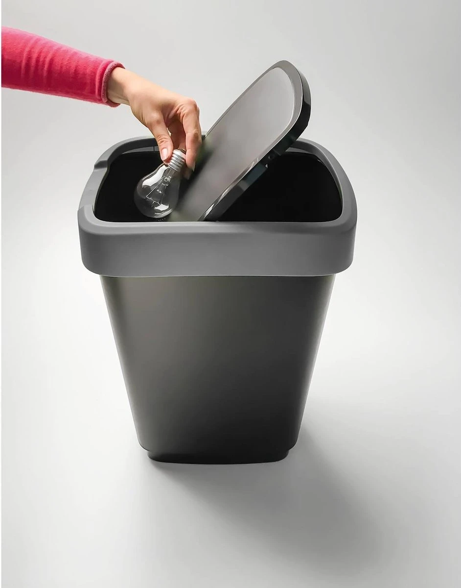 Rotho Twist Afvalbak - 25L - 47cm - Antraciet 11 Rotho Twist Afvalbak - 25L - 47cm - Antraciet - Afbeelding 9