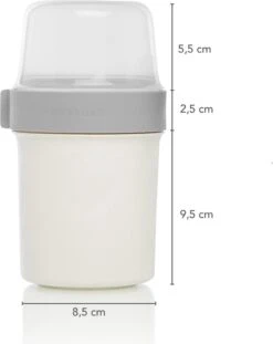 Lock&Lock Yoghurtbeker - Yoghurt Beker To Go - Muesli Beker To Go - Lunchpot - Lunchbeker - Medium - 560 Ml + 310 Ml - Wit -Mepal shop 952x1200 4
