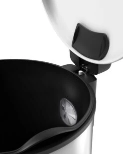 Pedaalemmer - 3 Liter - RVS - Wit - Afvalemmer StangVollby Rosvik - Toilet - Badkamer - Klein - Soft Close Deksel - Chique Design - Kleine Witte Pedaal Prullenbak - Afvalzak Inkeping - Vuilnisbak Badkamer -Mepal shop 958x1200 3