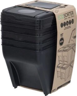 Afvalscheidingsbakken - Stapelbaar - Recycle Afvalbak - 4 Stuks - 4 X 25 Liter 15 Afvalscheidingsbakken - Stapelbaar - Recycle Afvalbak - 4 Stuks - 4 X 25 Liter -Mepal shop 968x1200 2