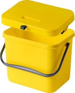 Homra Wall-up Prullenbak | Inbouwprullenbak Ophangbaar Met Plakstrip | GFT Vuilbak | Werkblak Afvalbak | Draagbare Vuilnisemmer | 8L Inhoud | Geel -Mepal shop 968x1200 3