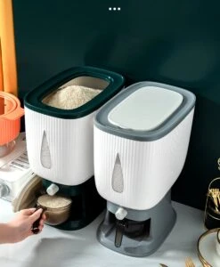 Deluqse Rijst Dispenser - Rijst Container - Grijs - Voedsel Dispenser - Rijst Opbergdoos - Rijst Bewaren - Rijst Opberg Container -Mepal shop 988x1200 5