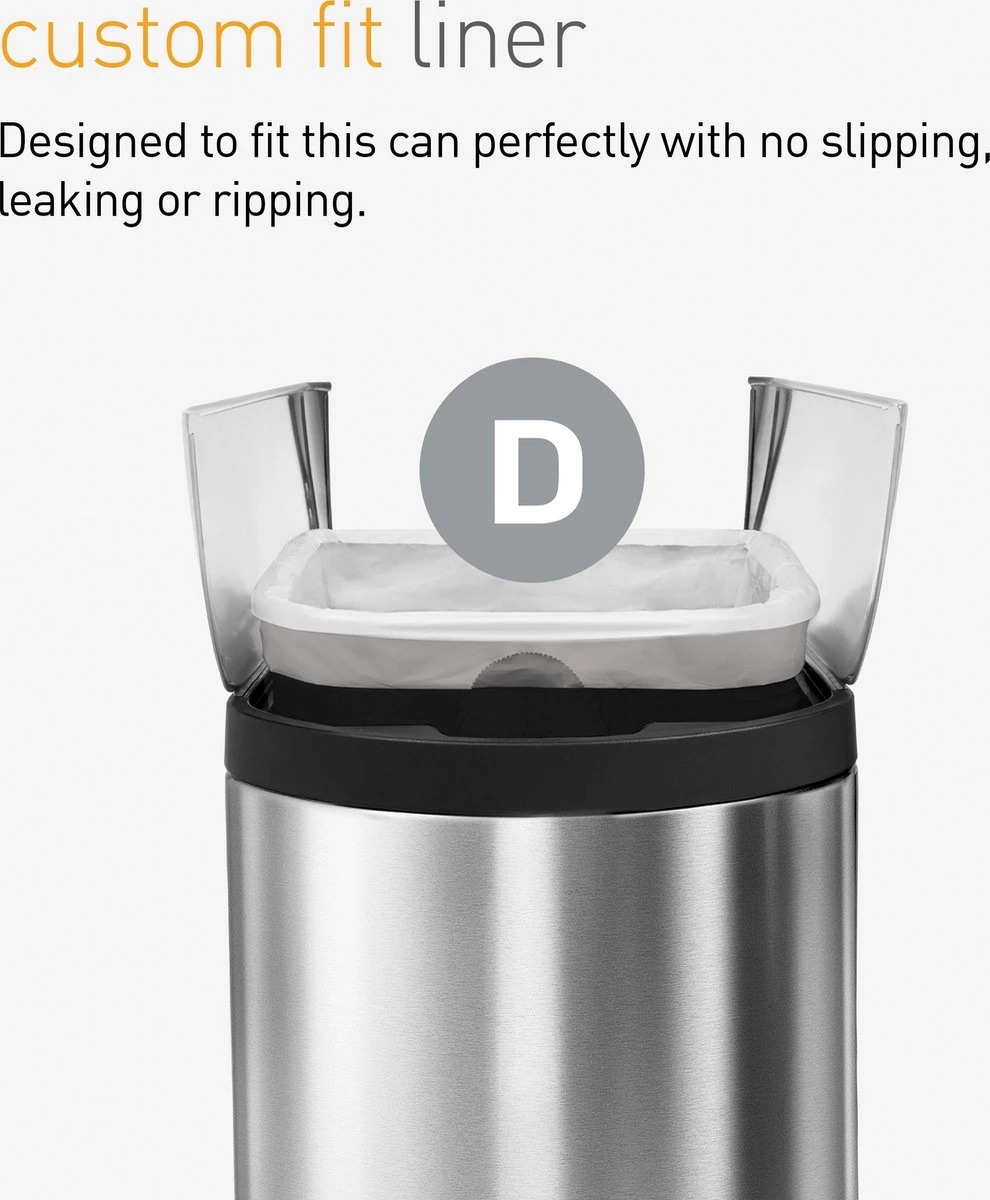 Simplehuman Afvalzakken Code D - 20 Liter - 60 Stuks 9 Simplehuman Afvalzakken Code D - 20 Liter - 60 Stuks - Afbeelding 7