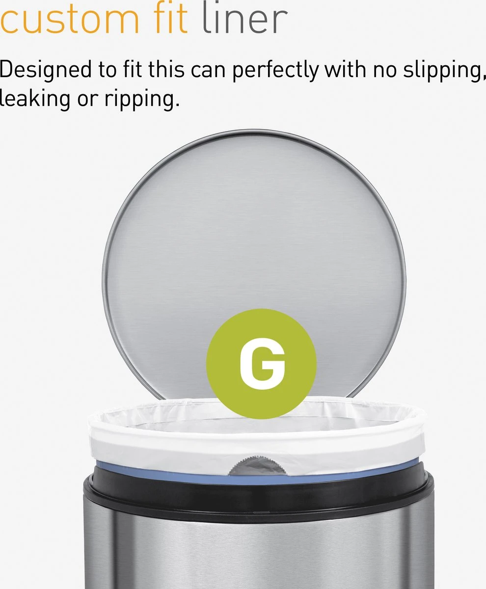 Simplehuman Pocket Liner (G) Afvalzak - 30 L - 3x20 Stuks - Wit 9 Simplehuman Pocket Liner (G) Afvalzak - 30 L - 3x20 Stuks - Wit - Afbeelding 7