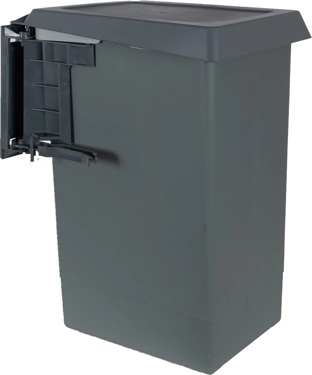 Eleganca Afvalbak 24 Liter – Inbouw Prullenbak – Inbouw Afvalemmer 24L – Uittrekbare Prullenbak – Afvalemmer Keuken – Hygiënisch – Ruimtebesparend Vuilnisbak – Uitdraaiende Prullenbak Deur – Antraciet – B34.1xD26xH46.6cm 4 Eleganca Afvalbak 24 Liter – Inbouw Prullenbak – Inbouw Afvalemmer 24L – Uittrekbare Prullenbak – Afvalemmer Keuken – Hygiënisch – Ruimtebesparend Vuilnisbak – Uitdraaiende Prullenbak Deur – Antraciet – B34.1xD26xH46.6cm - Afbeelding 2